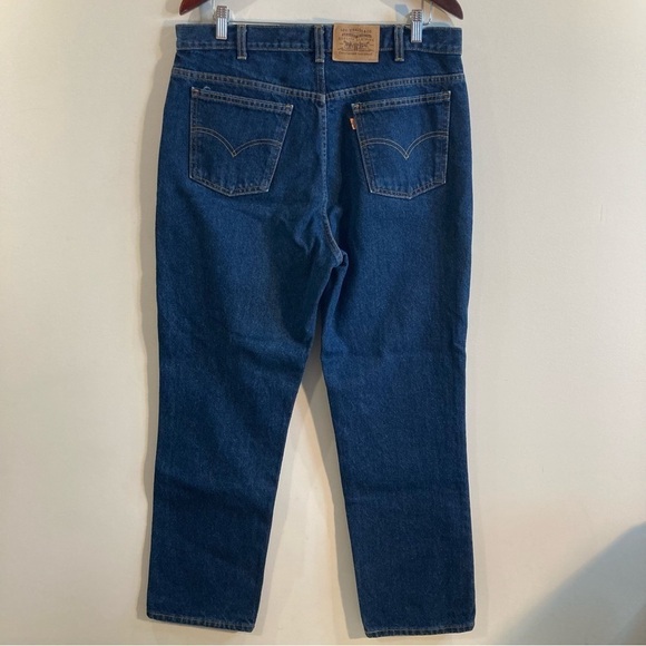 LEVI’S Sz 36 x 30 Orange Tab High Rise Classic Mid Wash Tapered  Leg Jeans - Picture 10 of 12